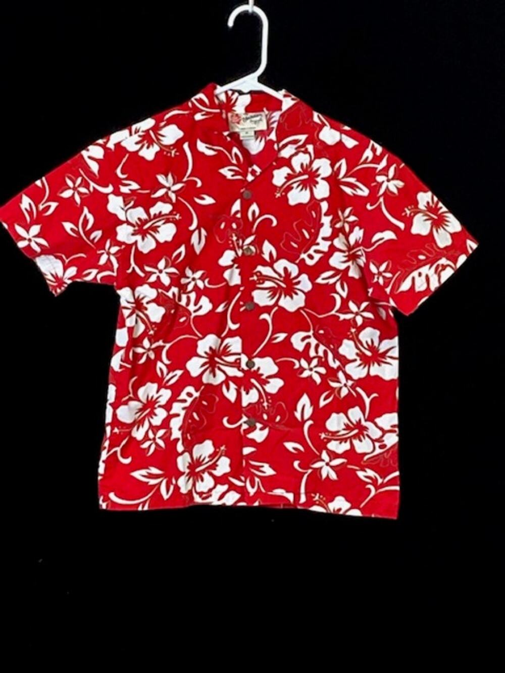 Hilo Hattie The Hawaiian Original kids red floral button up.